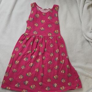 H&M Bright Pink Sleeveless Shell-Print Dress